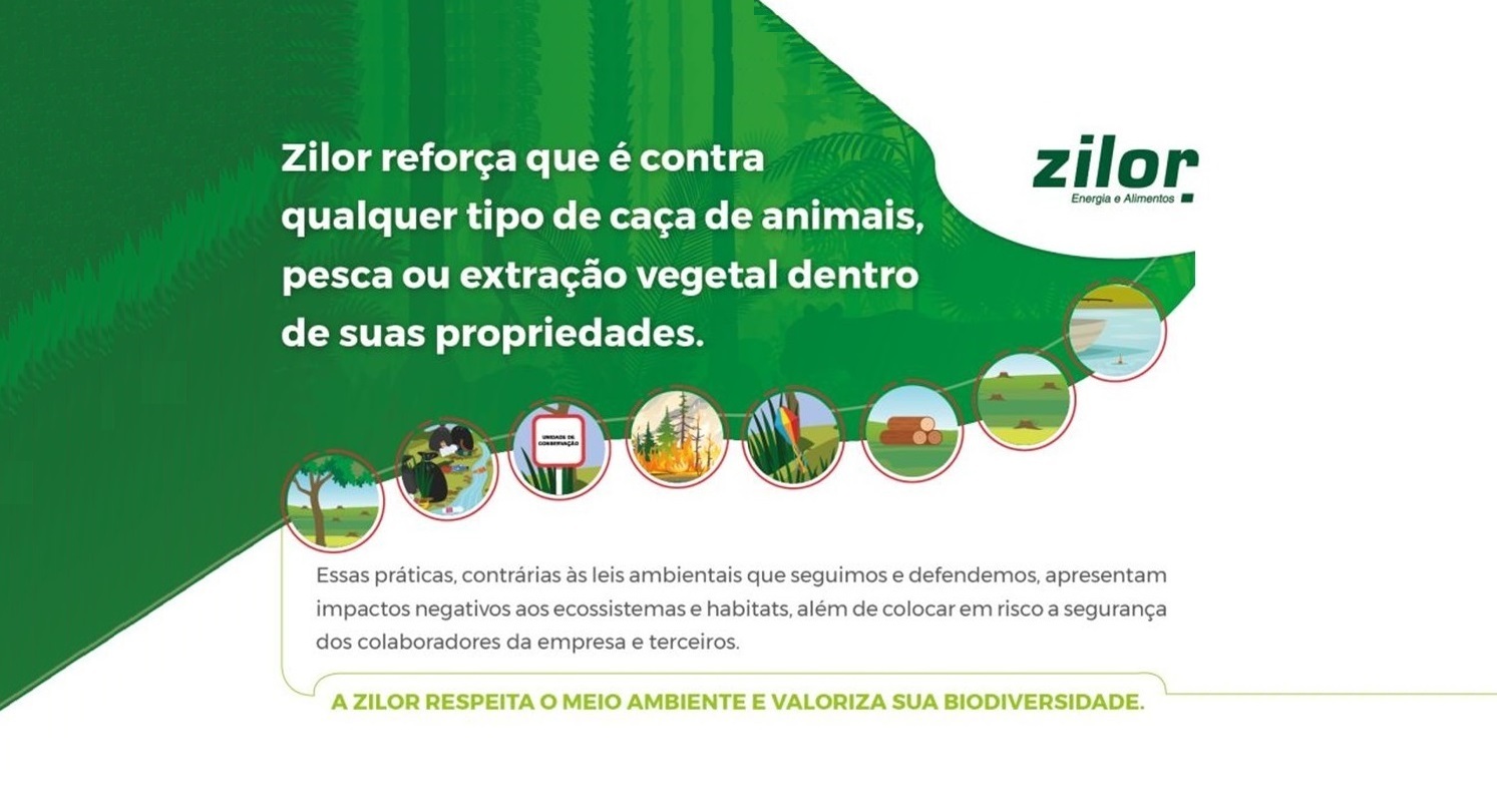 Zilor proibe a caça de animais, pesca ou extração vegetal dentro de suas propriedades