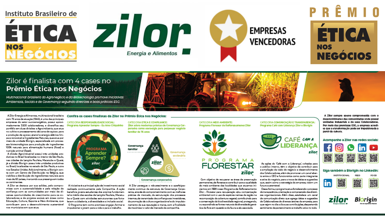 Zilor conquista 4 troféus no Prêmio Ética nos Negócios 2022