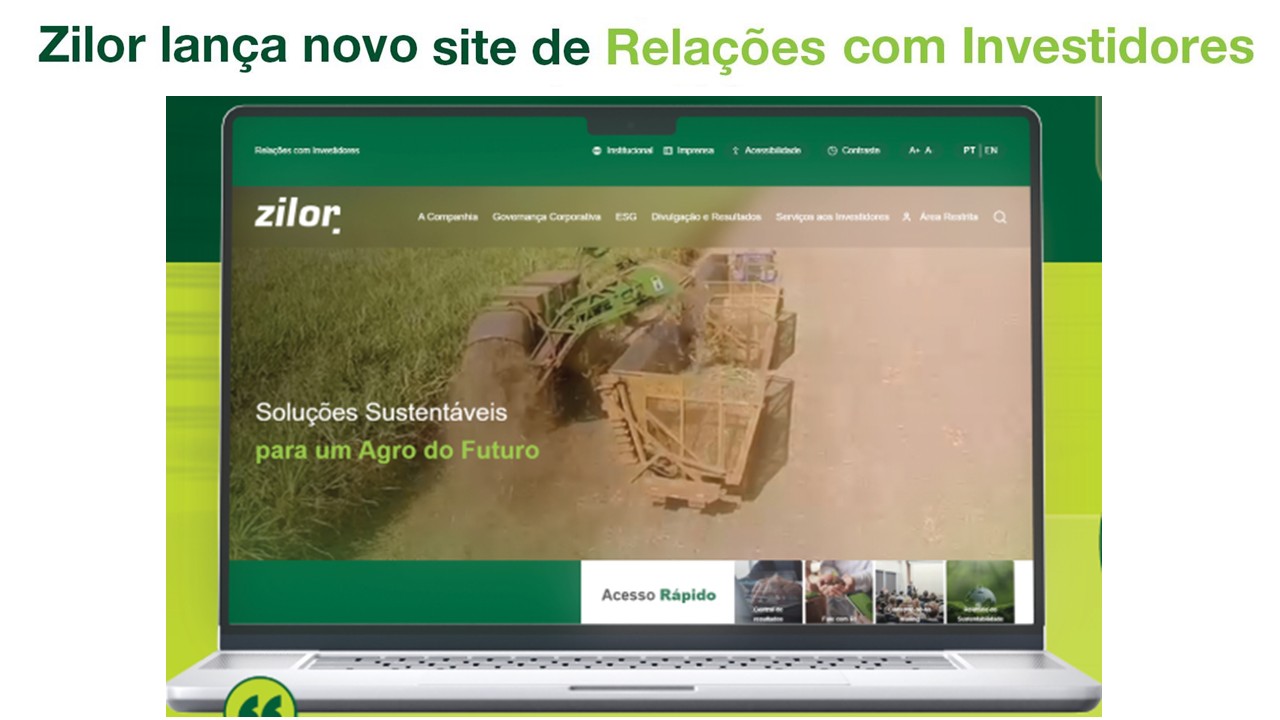 Zilor lança novo site de Relações com Investidores